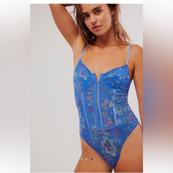 NWOT free people intimately night rhythm printed bodysuit - Picture 2 of 7